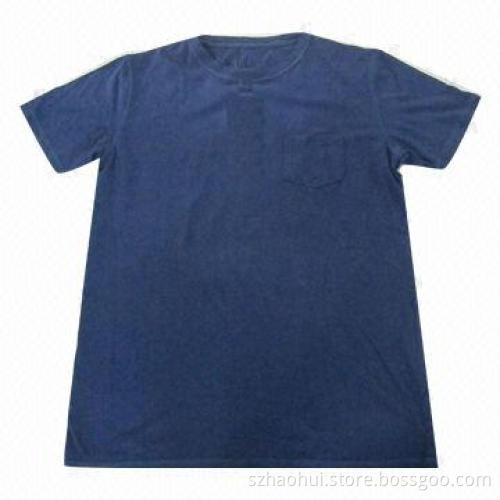 Fashionable Cotton T-shirt with Pocket, Various Colors Available